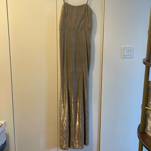 Gold sparkle formal dress